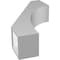 Ekena Millwork 5 1/2-in. W x 16-in. D x 28-in. H Westlake Architectural Grade PVC Knee Brace BRCP055X16X28WTL - alternate 4